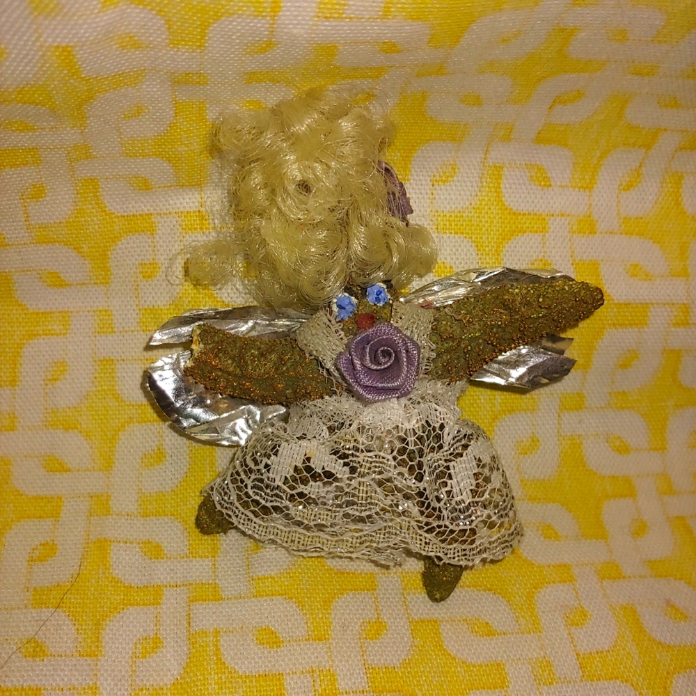 Vintage Starfish Lady Hand made Funny Pin